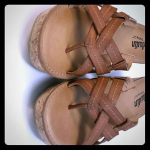 Wedge slip on sandles